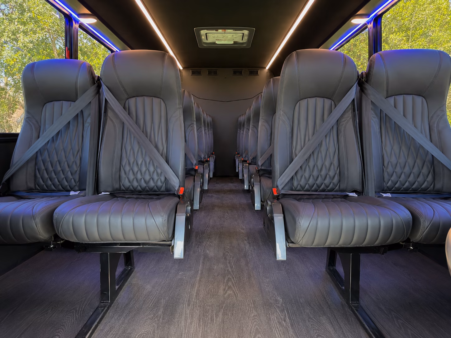 new bedford 18 passenger minibus inside