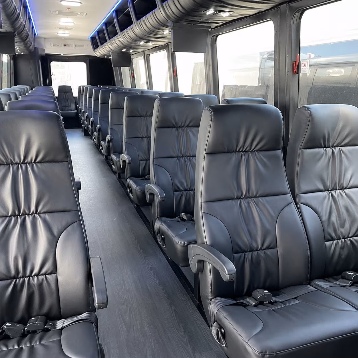 new bedford 25 passenger minibus inside