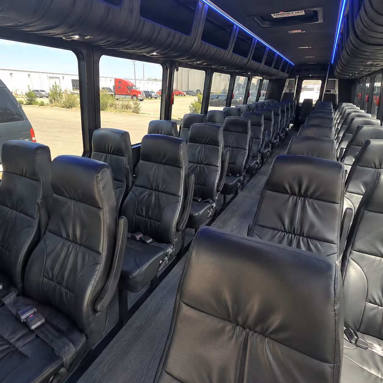 new bedford 28 passenger minibus interior