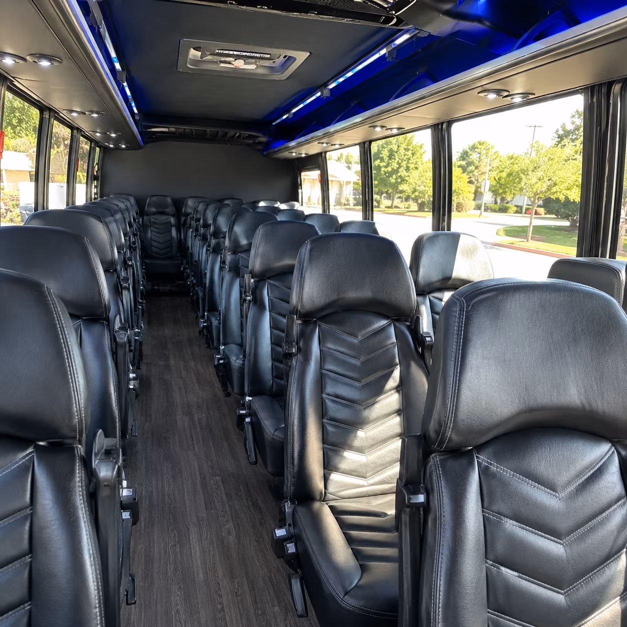 new bedford 35 passenger minibus inside