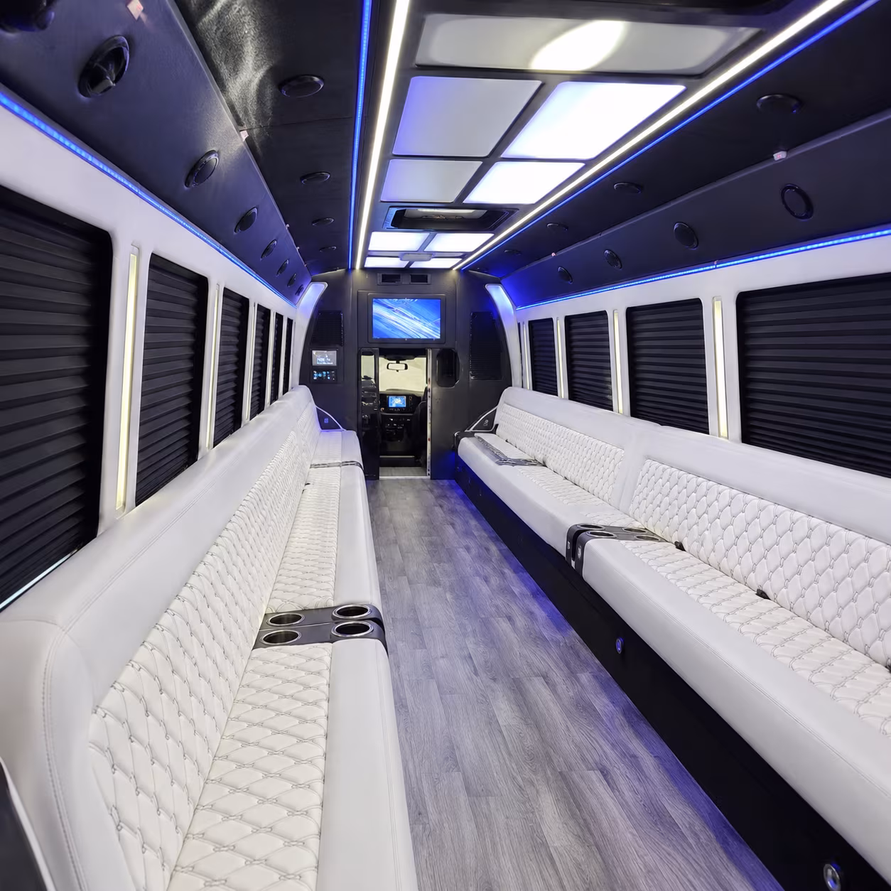 new bedford party bus interior